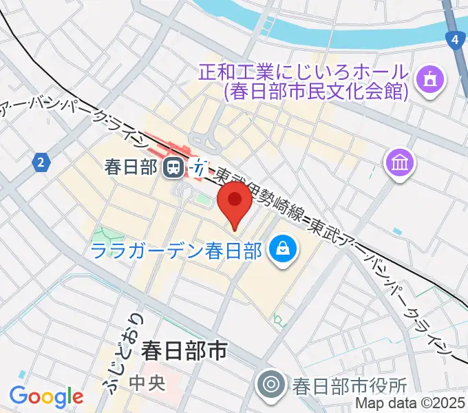 昭和楽器 春日部店の地図