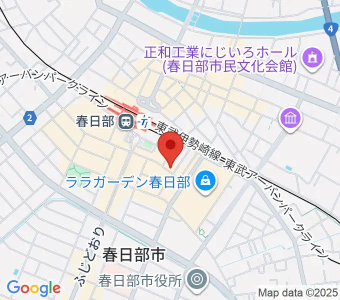 昭和楽器 春日部店の地図