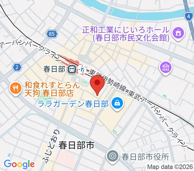 昭和楽器 春日部店の地図