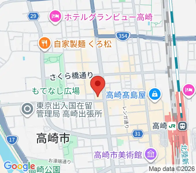 MUSICLAND KEY 高崎店の地図