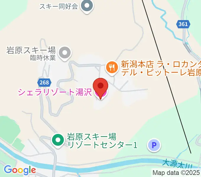 シェラリゾート湯沢の地図