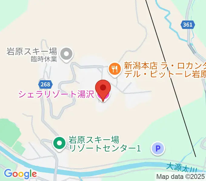 シェラリゾート湯沢の地図