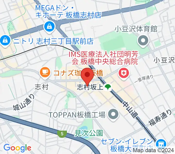 板橋ミュージックセンターの地図