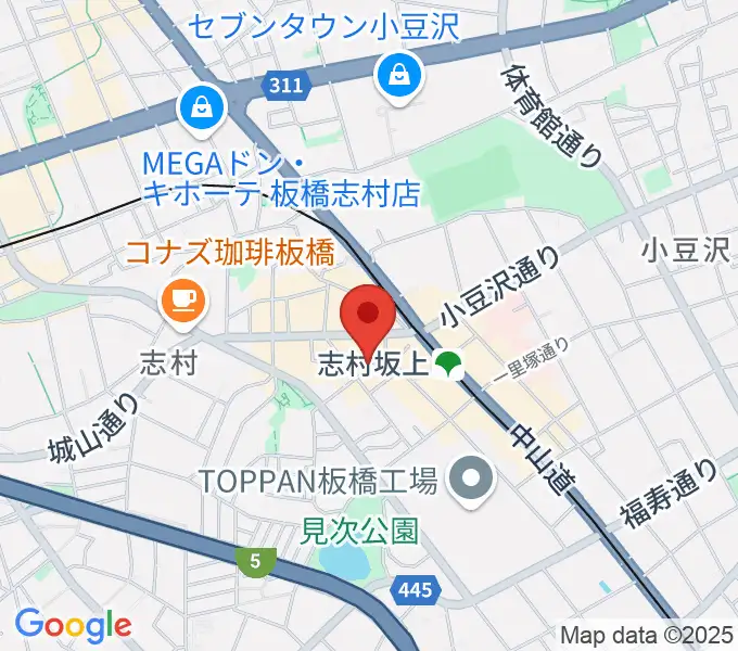 板橋ミュージックセンターの地図