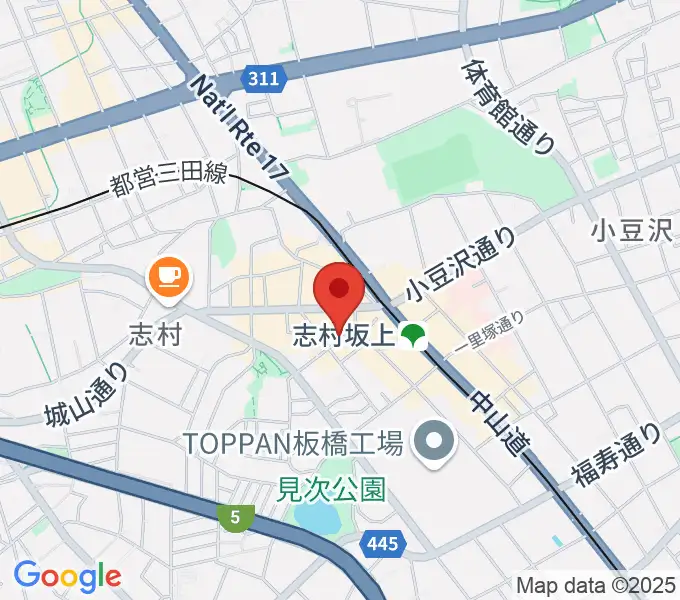 板橋ミュージックセンターの地図