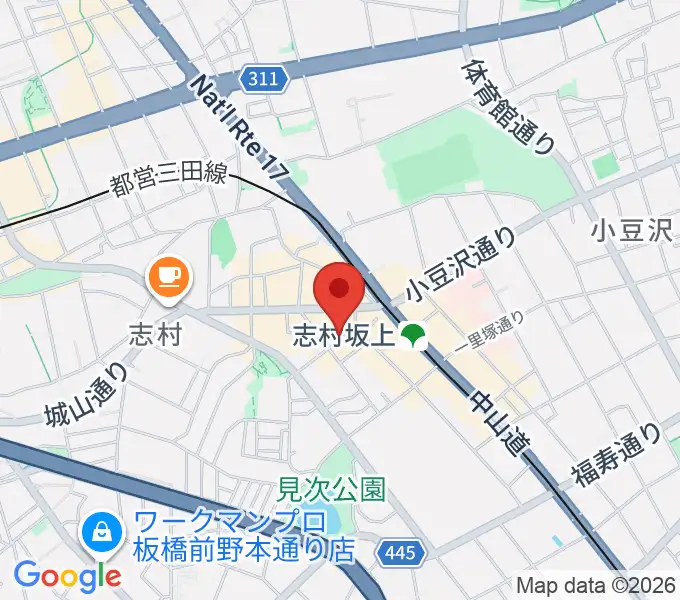 板橋ミュージックセンターの地図