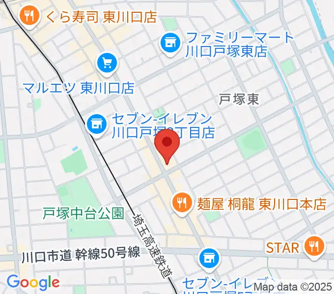 音楽教室G・クレフ東川口校の地図