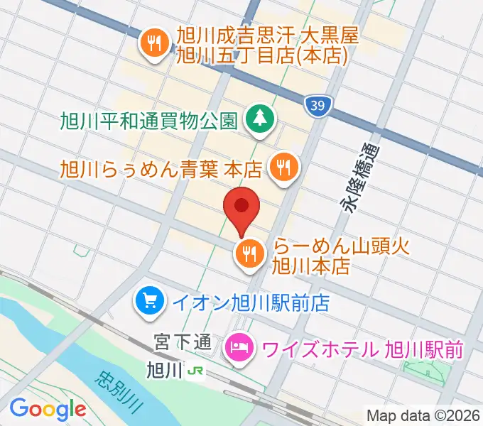 島村楽器 フィール旭川店の地図