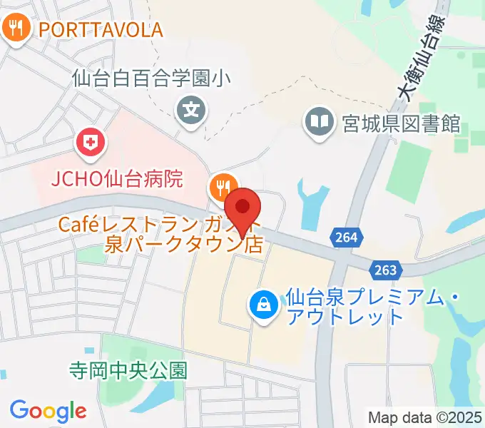 島村楽器 仙台泉パークタウンタピオ店の地図