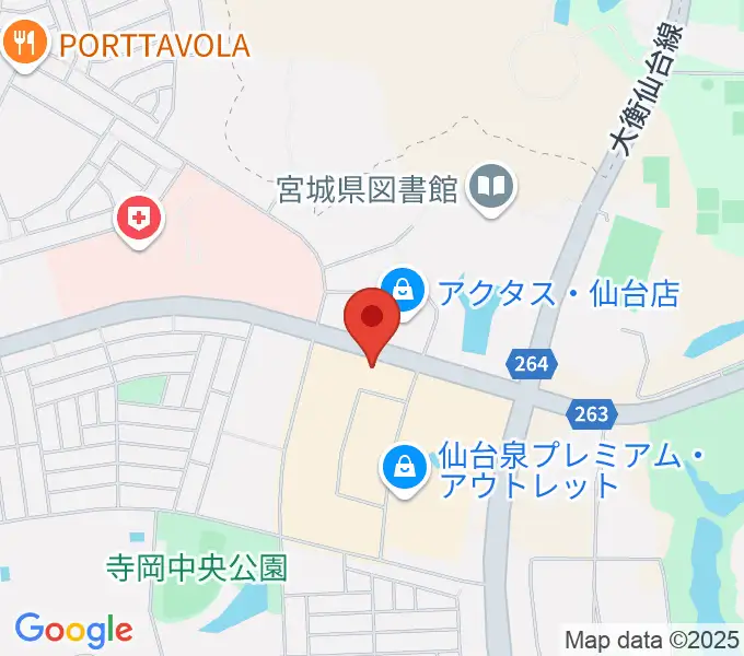 島村楽器 仙台泉パークタウンタピオ店の地図