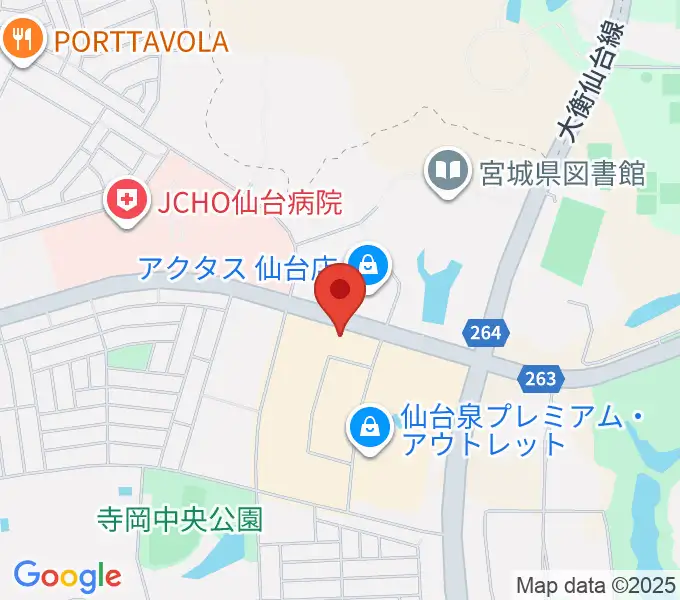 島村楽器 仙台泉パークタウンタピオ店の地図