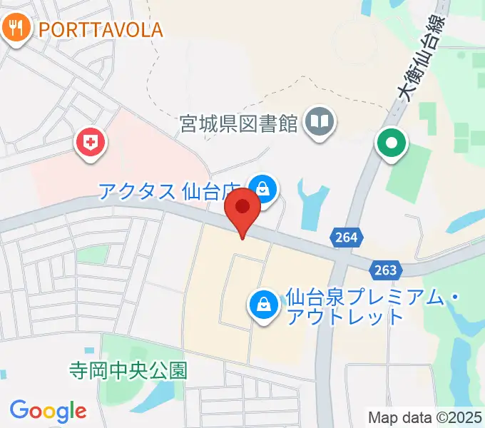 島村楽器 仙台泉パークタウンタピオ店の地図