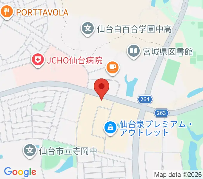 島村楽器 仙台泉パークタウンタピオ店の地図