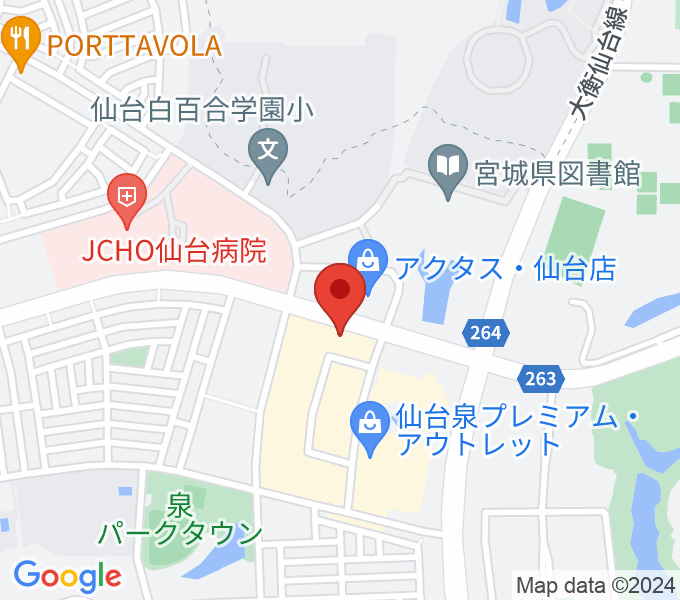 島村楽器 仙台泉パークタウンタピオ店の場所