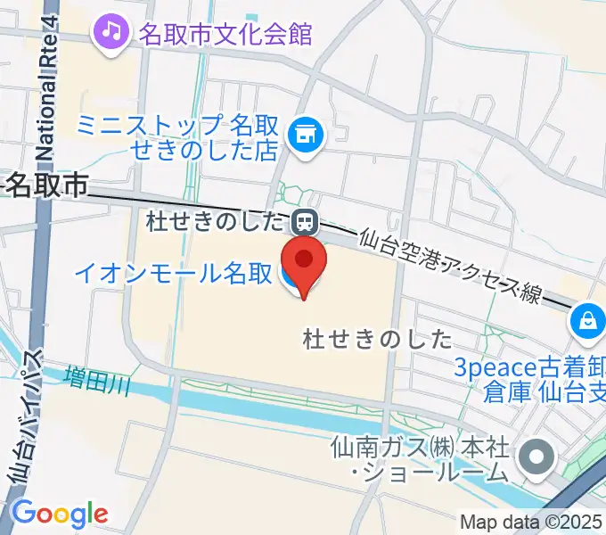 島村楽器 イオンモール名取店の地図