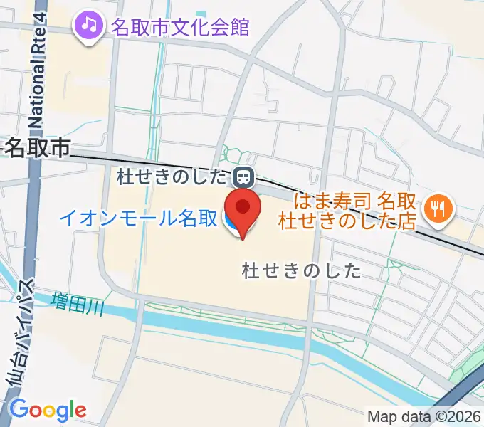 島村楽器 イオンモール名取店の地図