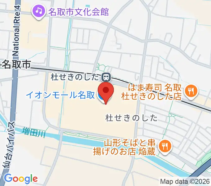 島村楽器 イオンモール名取店の地図