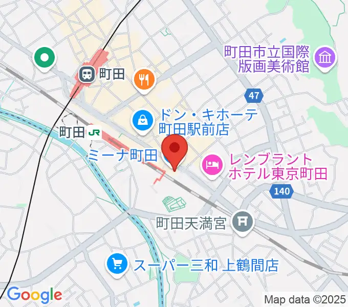 島村楽器 ミーナ町田店の地図
