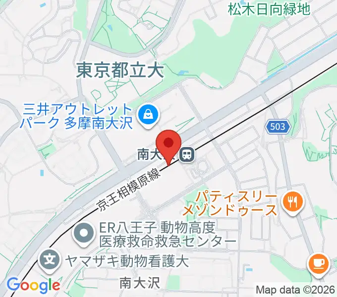 島村楽器 フレンテ南大沢店の地図