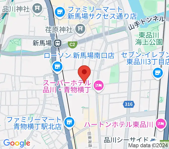 南品川TMスタジオの地図