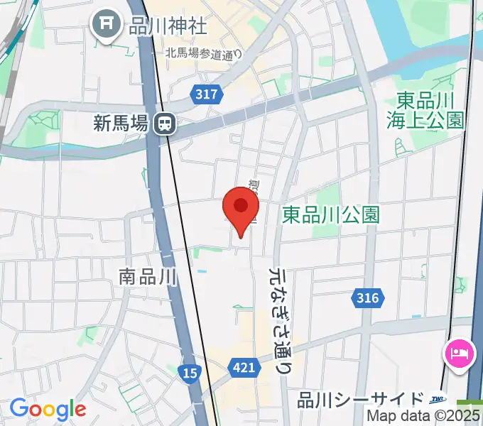 南品川TMスタジオの地図