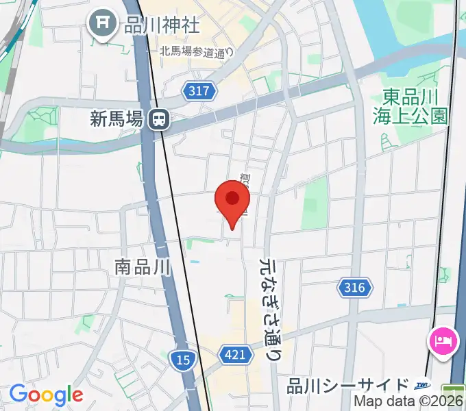 南品川TMスタジオの地図