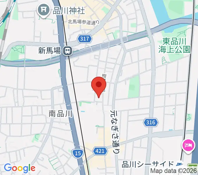 南品川TMスタジオの地図