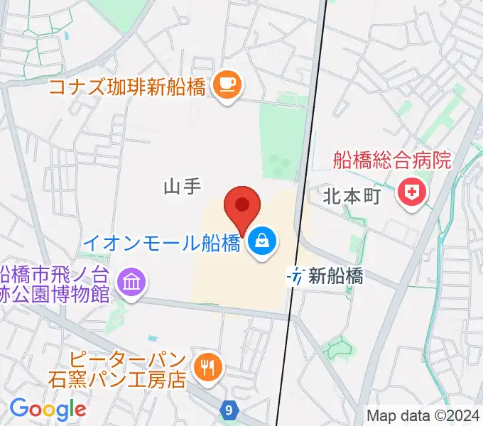 島村楽器イオンモール船橋店の地図