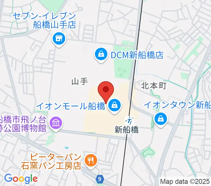 島村楽器イオンモール船橋店の地図