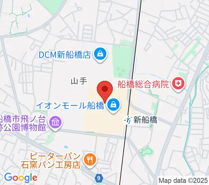 島村楽器イオンモール船橋店の地図