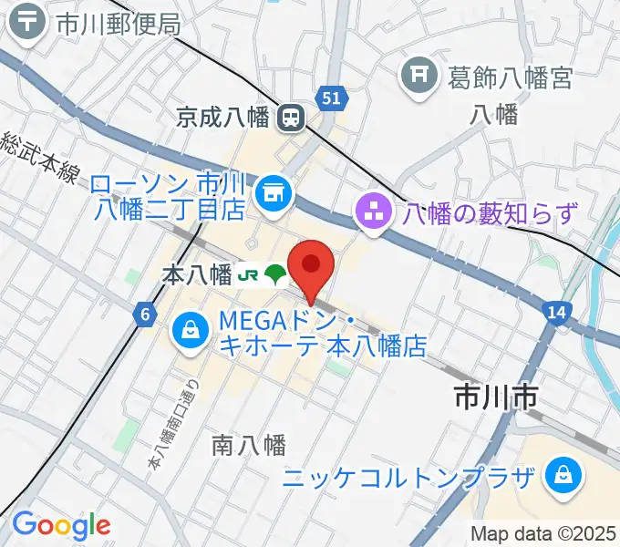 島村楽器 Wind & Repairの地図