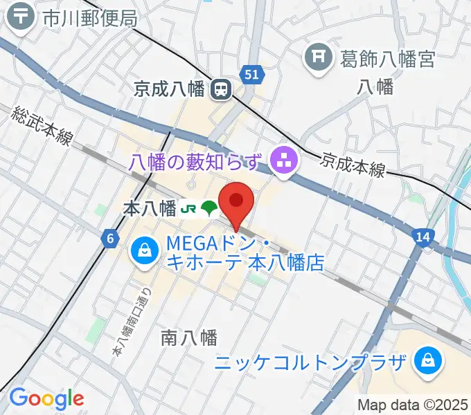 島村楽器 Wind & Repairの地図