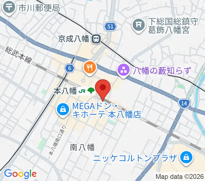 島村楽器 Wind & Repairの地図