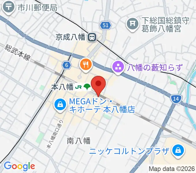 島村楽器 Wind & Repairの地図