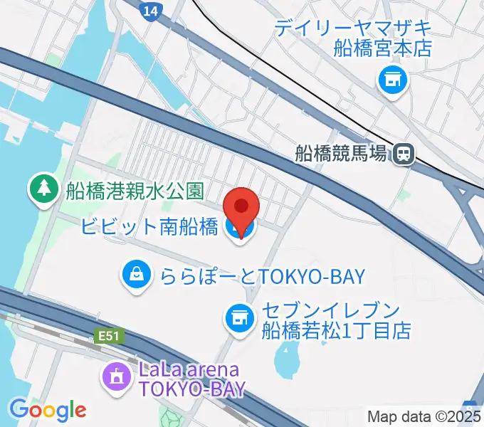 島村楽器 ビビット南船橋店の地図