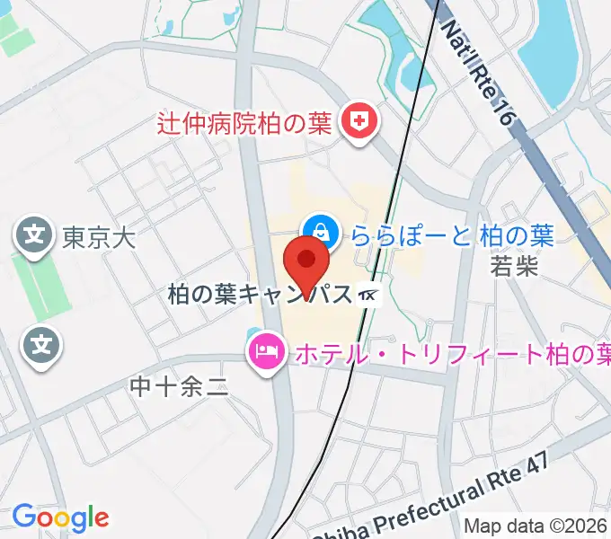 島村楽器 ららぽーと柏の葉店の地図