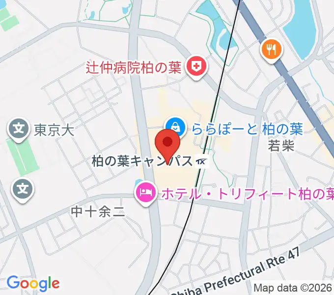 島村楽器 ららぽーと柏の葉店の地図