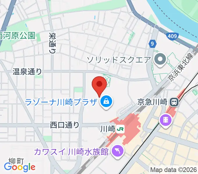 島村楽器 ラゾーナ川崎店の地図