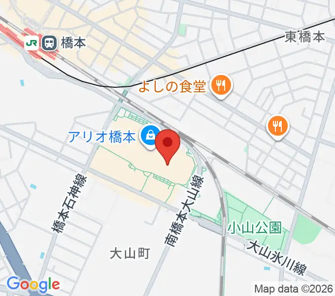 島村楽器 アリオ橋本店の地図