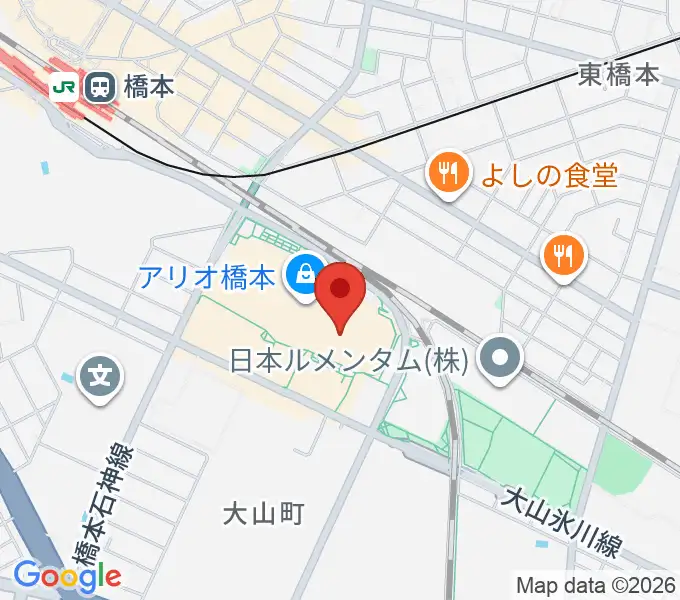 島村楽器 アリオ橋本店の地図