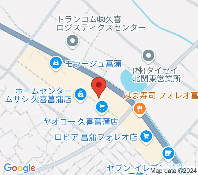 島村楽器 モラージュ菖蒲店の地図