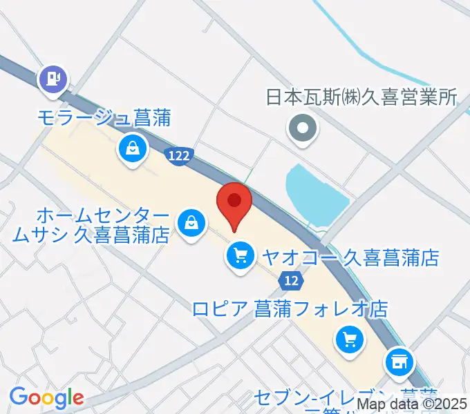 島村楽器 モラージュ菖蒲店の地図