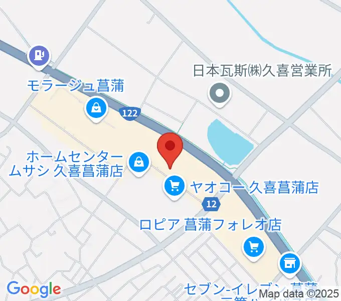 島村楽器 モラージュ菖蒲店の地図