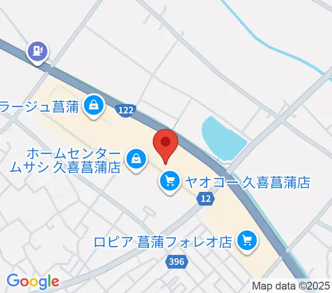 島村楽器 モラージュ菖蒲店の地図