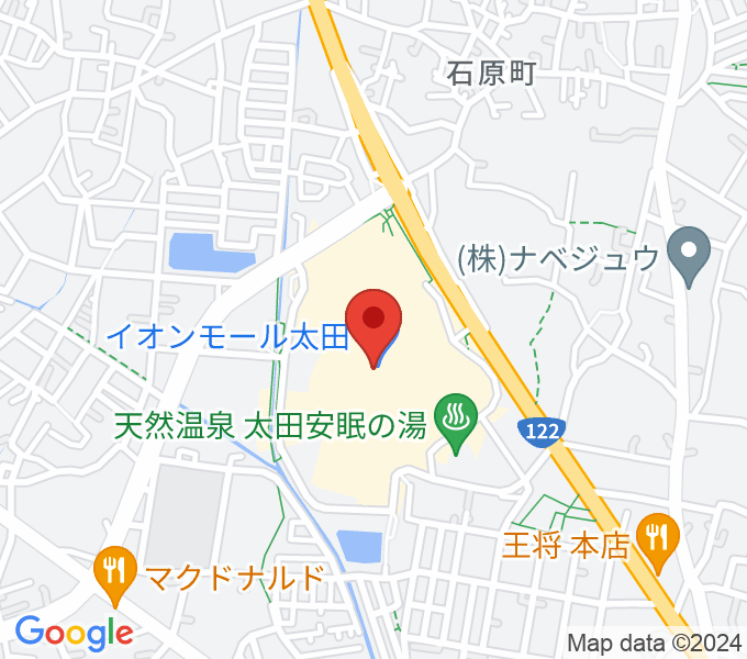 島村楽器 イオンモール太田店の場所