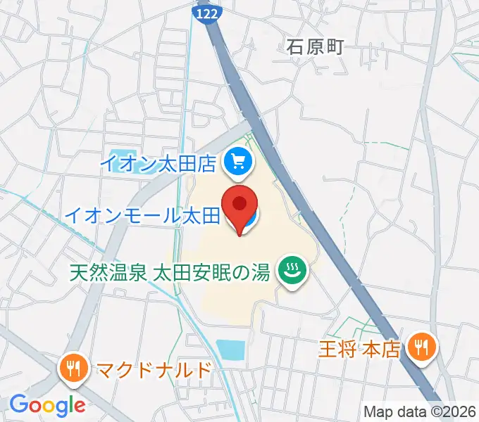 島村楽器 イオンモール太田店の地図