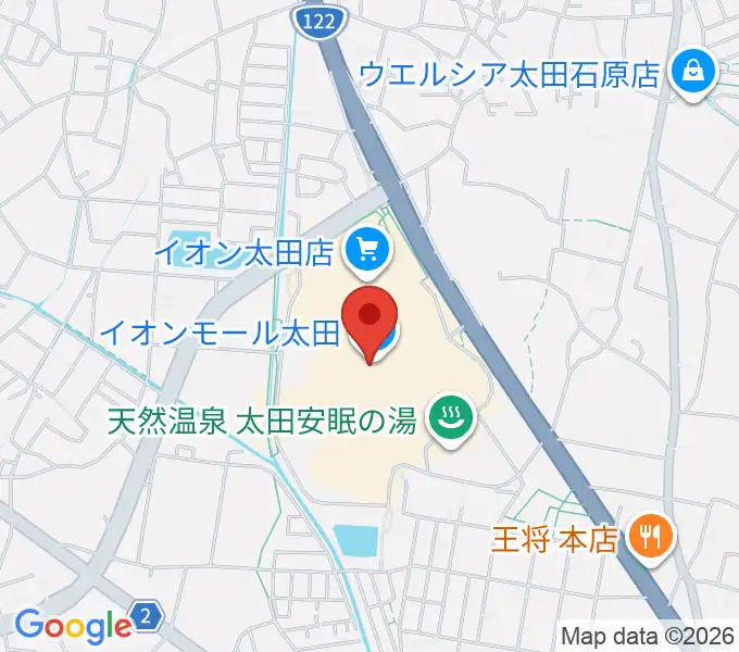 島村楽器 イオンモール太田店の地図