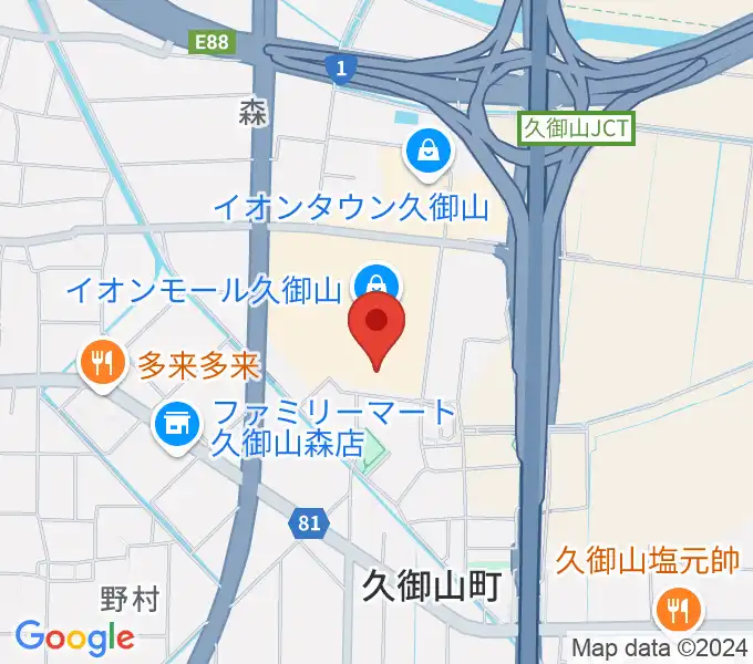 JEUGIA イオンモール久御山店の地図