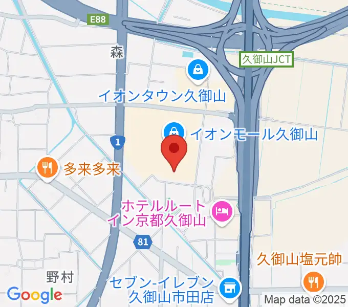 JEUGIA イオンモール久御山店の地図