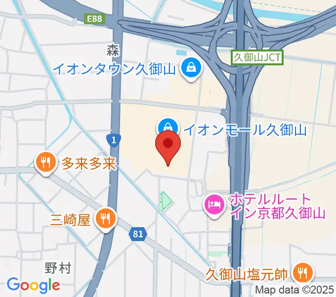 JEUGIA イオンモール久御山店の地図